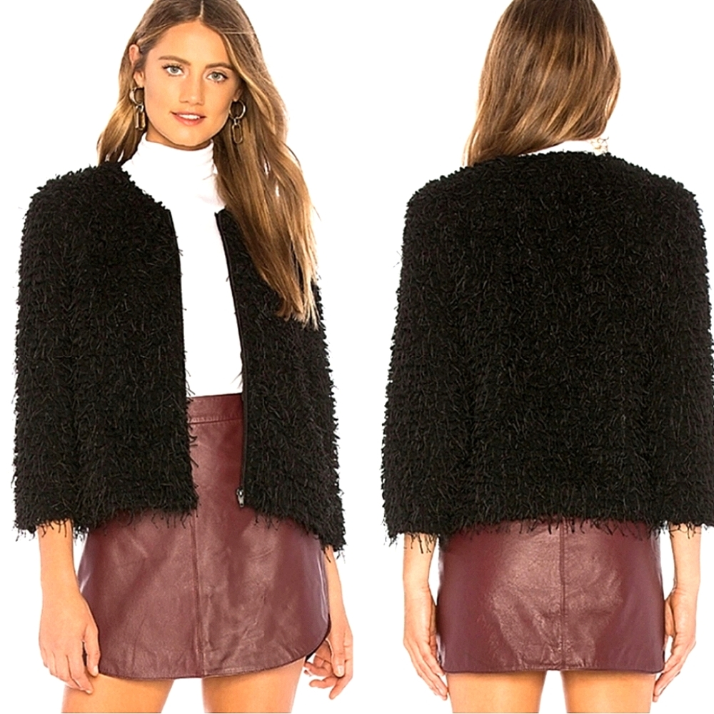 BB DAKOTA Shaggy Fringe Jacket ~ NWT